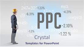  Presentation with hat - Beautiful presentation theme featuring technology-engineer-in-hard-hat backdrop and a sky blue colored foreground