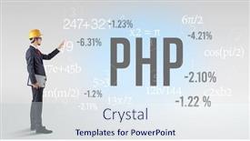  Presentation with technology - Slide deck with technology-engineer-in-hard-hat background and a sky blue colored foreground