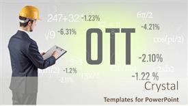  Presentation with hat - Slides enhanced with technology-engineer-in-hard-hat background and a sky blue colored foreground