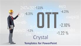  Presentation with hat - Amazing slide deck having technology-engineer-in-hard-hat backdrop and a sky blue colored foreground