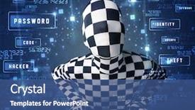  Presentation with cyber crime - Slide deck consisting of technology enviroment with cyber background and a ocean colored foreground