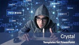  Presentation with programing - Slides having technology enviroment with cyber background and a ocean colored foreground