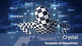  Presentation with programing - Presentation theme having technology enviroment with cyber background and a ocean colored foreground