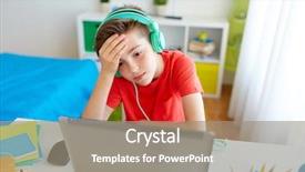  Presentation with lost people - Slide deck consisting of technology gaming cyberbullying and people background and a gray colored foreground