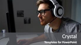  Presentation with video game 3d play games - PPT layouts with technology gaming entertainment let's background and a dark gray colored foreground