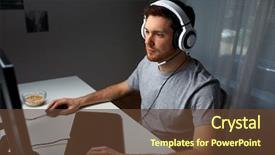  Presentation with video game 3d play games - Slide deck featuring technology gaming entertainment let's background and a  colored foreground