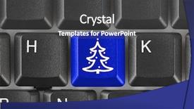  Presentation with animated christmas tree - Theme featuring technology hand ball - computer keyboard with christmas tree background and a dark gray colored foreground