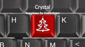  Presentation with christmas tree - Cool new presentation theme with technology hand ball - computer keyboard with christmas tree backdrop and a dark gray colored foreground