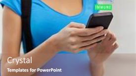  Presentation with health education - Amazing PPT theme having technology-health-care-and-education backdrop and a coral colored foreground