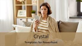  Presentation with health technology - Amazing slide deck having technology health and cold concept backdrop and a coral colored foreground