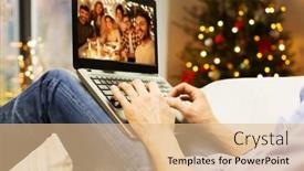  Presentation with isolation - Audience pleasing slide deck consisting of technology-holidays-and-self-isolation backdrop and a coral colored foreground