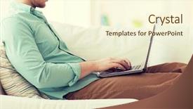  Presentation with business technology concepts digital lifestyle - Theme with technology home and lifestyle concept background and a cream colored foreground