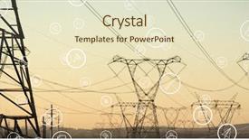  Presentation with electricity - Colorful theme enhanced with technology icons against the evening backdrop and a cream colored foreground
