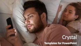  Presentation with internet addiction - PPT theme having technology internet addiction and cheat background and a tawny brown colored foreground