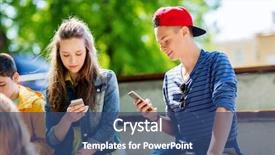  Presentation with internet addiction - PPT layouts with technology internet addiction and people concept - happy teenage friends with smartphones outdoors background and a ocean colored foreground