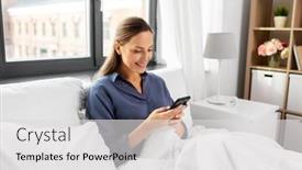  Presentation with internet communication - Amazing slide set having technology-internet-communication-and-people backdrop and a light gray colored foreground