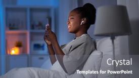  Presentation with internet communication - Beautiful PPT layouts featuring technology-internet-communication-and-people backdrop and a gray colored foreground