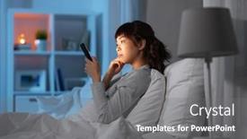  Presentation with internet communication - Slide deck having technology-internet-communication-and-people background and a gray colored foreground