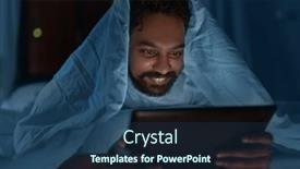  Presentation with internet communication - Amazing presentation design having technology-internet-communication-and-people backdrop and a ocean colored foreground