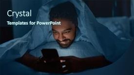  Presentation with internet communication - Presentation theme consisting of technology-internet-communication-and-people background and a ocean colored foreground