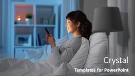  Presentation with internet communication - Cool new presentation theme with technology-internet-communication-and-people backdrop and a gray colored foreground