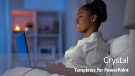  Presentation with internet communication - Colorful slide set enhanced with technology-internet-communication-and-people backdrop and a gray colored foreground