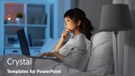  Presentation with internet communication - Cool new slide deck with technology-internet-communication-and-people backdrop and a gray colored foreground