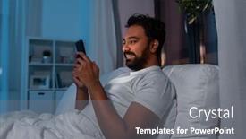  Presentation with internet communication - Presentation theme having technology-internet-communication-and-people background and a gray colored foreground