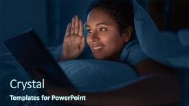  Presentation with internet communication - Cool new slides with technology-internet-communication-and-people backdrop and a navy blue colored foreground