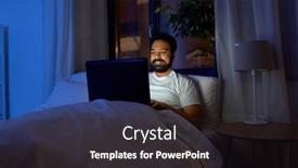  Presentation with internet communication - Slide deck consisting of technology-internet-communication-and-people background and a dark gray colored foreground