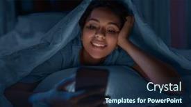  Presentation with internet communication - Colorful slides enhanced with technology-internet-communication-and-people backdrop and a navy blue colored foreground