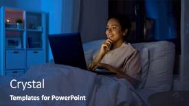  Presentation with internet communication - Amazing slides having technology-internet-communication-and-people backdrop and a ocean colored foreground