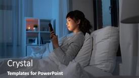  Presentation with internet communication - Cool new slide deck with technology-internet-communication-and-people backdrop and a ocean colored foreground