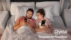  Presentation with internet communication - Theme consisting of technology internet and communication concept background and a coral colored foreground