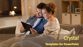  Presentation with internet - Colorful presentation enhanced with technology internet and people concept backdrop and a tawny brown colored foreground