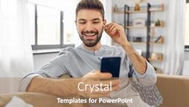  Presentation with technology - Colorful presentation design enhanced with technology-leisure-and-people-concept backdrop and a coral colored foreground