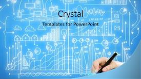  Presentation with strategy management - Beautiful PPT layouts featuring technology management - close up of human hand backdrop and a light blue colored foreground