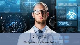  Presentation with virtual technology - PPT layouts enhanced with technology-medicine-and-pandemic-concept background and a teal colored foreground