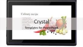  Presentation with recipe - Slides enhanced with technology menu card - cooking recipe on tablet pc background and a light gray colored foreground