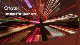  Presentation with bangkok - Theme with night lights of the bangkok city background and a tawny brown colored foreground