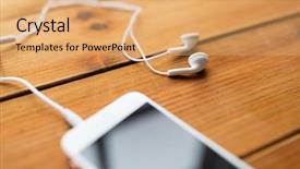  Presentation with gadget - Theme enhanced with technology music gadget and object background and a yellow colored foreground