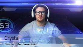  Presentation with virtual keyboard - Amazing PPT layouts having technology navigation location and people backdrop and a light blue colored foreground