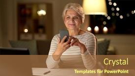  Presentation with old papers - Colorful presentation design enhanced with technology-old-age-and-communication backdrop and a coral colored foreground