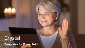  Presentation with old age - Colorful slide set enhanced with technology-old-age-and-people backdrop and a tawny brown colored foreground