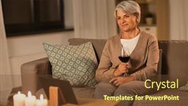  Presentation with red movie - Audience pleasing slide deck consisting of technology-old-age-and-people backdrop and a tawny brown colored foreground