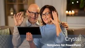  Presentation with old age - Cool new presentation theme with technology-old-age-and-people backdrop and a ocean colored foreground