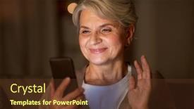  Presentation with old age - Slide deck featuring technology-old-age-and-people background and a tawny brown colored foreground