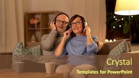  Presentation with old age - Theme featuring technology-old-age-and-people background and a tawny brown colored foreground