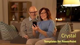  Presentation with old age - Cool new PPT layouts with technology-old-age-and-people backdrop and a tawny brown colored foreground