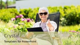  Presentation with old age - Presentation consisting of technology-old-age-and-people background and a yellow colored foreground